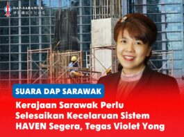 Kerajaan Sarawak perlu selesaikan kecelaruan sistem HAVEN segera, tegas Violet Yong