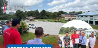 Mordi serah kawasan parkir baharu SMK Bau Mordi bersama wakil Pejabat Pendidikan Daerah Bau, pihak pengurusan SMK Bau dan kontraktor meninjau kawasan parkir baharu yang telah siap dan diserahkan untuk kegunaan warga sekolah.