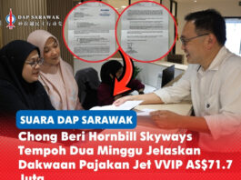 Chong beri Hornbill Skyways tempoh dua minggu jelaskan dakwaan pajakan jet VVIP AS$71.7 juta Chong Chieng Jen menyerahkan sendiri surat rasmi kepada Hornbill Skyways Sdn Bhd bagi mendapatkan penjelasan berhubung dakwaan pajakan pesawat VVIP Dassault Falcon 8X terpakai bernilai AS$71.7 juta, dengan syarikat itu diberi tempoh dua minggu untuk memberikan maklum balas.
