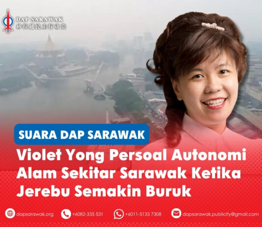 Violet Yong persoal autonomi alam sekitar Sarawak ketika jerebu semakin buruk Violet Yong mempersoalkan sama ada autonomi alam sekitar yang lebih luas mempunyai makna sekiranya Kerajaan Sarawak tidak dapat menggunakan kuasanya secara berkesan untuk menangani jerebu yang semakin buruk dan melindungi kesihatan awam.