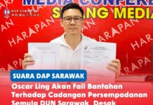 Oscar Ling akan fail bantahan terhadap cadangan persempadanan semula DUN Sarawak, desak sempadan adil dan telus Oscar Ling berkata beliau akan mengemukakan bantahan terhadap cadangan persempadanan semula kawasan pilihan raya, sambil menggesa Suruhanjaya Pilihan Raya (SPR) memastikan perwakilan yang adil serta menghormati sempadan pentadbiran dan komuniti sedia ada.