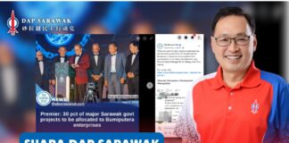 Sekali bermula, tidak akan berhenti: Chong beri amaran kepada Abang Jo, kuota 30% Bumiputera bagi projek utama Chong Chieng Jen memberi amaran kepada Premier Sarawak, Tan Sri Abang Johari Tun Openg, supaya tidak melaksanakan kuota 30% Bumiputera bagi projek utama kerajaan negeri, kerana dasar tersebut boleh menjejaskan meritokrasi dan akhirnya diperluaskan ke sektor-sektor lain.