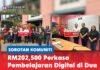 RM202,500 perkasa pembelajaran digital di dua sekolah Parlimen Stampin Michael Kong menyerahkan peruntukan berjumlah RM202,500 kepada SK Satria Jaya dan SK Sungai Stutong bagi pembelian TV Interaktif Pintar.