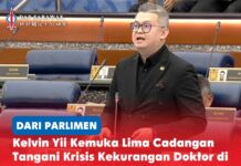 Kelvin Yii kemuka lima cadangan tangani krisis kekurangan doktor di Sabah, Sarawak Ahli Parlimen Bandar Kuching Dr Kelvin Yii Lee Wuen ketika berucap dalam perbahasan di Dewan Rakyat mengenai kekurangan doktor dan cabaran perkhidmatan kesihatan di Sabah dan Sarawak.