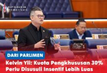 Kelvin Yii: Kuota pengkhususan 30% perlu disusuli insentif lebih luas untuk doktor Sabah dan Sarawak Ahli Parlimen Bandar Kuching Dr Kelvin Yii Lee Wuen menggesa insentif kerjaya, kewangan dan tempat tinggal yang lebih menyeluruh bagi melengkapi kuota pengkhususan 30 peratus untuk doktor yang berkhidmat di Sabah dan Sarawak.