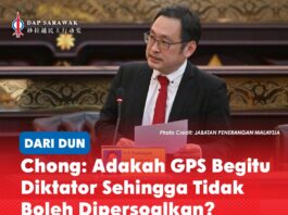 Chong: Adakah GPS begitu diktator sehingga tidak boleh dipersoalkan? ADUN Padungan, Chong Chieng Jen, mempersoalkan sama ada kerajaan GPS mampu menerima penelitian dan teguran pihak pembangkang, sambil menegaskan bahawa wakil rakyat yang dipilih oleh rakyat mesti dibenarkan mempersoalkan dokumen kerajaan dan menuntut akauntabiliti.