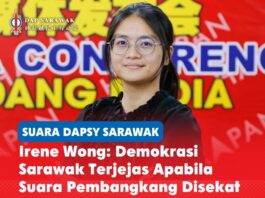 Irene Wong: Demokrasi Sarawak terjejas apabila suara pembangkang disekat Naib Ketua DAPSY Sarawak, Irene Wong Lee Ting, mengkritik penggantungan dan tindakan membawa keluar wakil pembangkang dari Dewan Undangan Negeri Sarawak, sambil memberi amaran bahawa akauntabiliti demokratik semakin lemah.